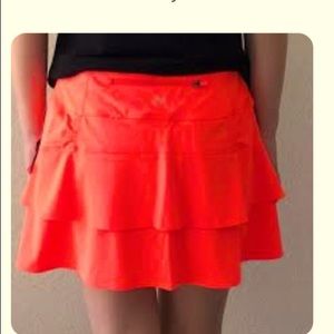Athleta Tennis Skirt Neon orange XS